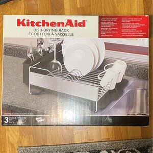 KitchenAid Black and Silver Dish Rack